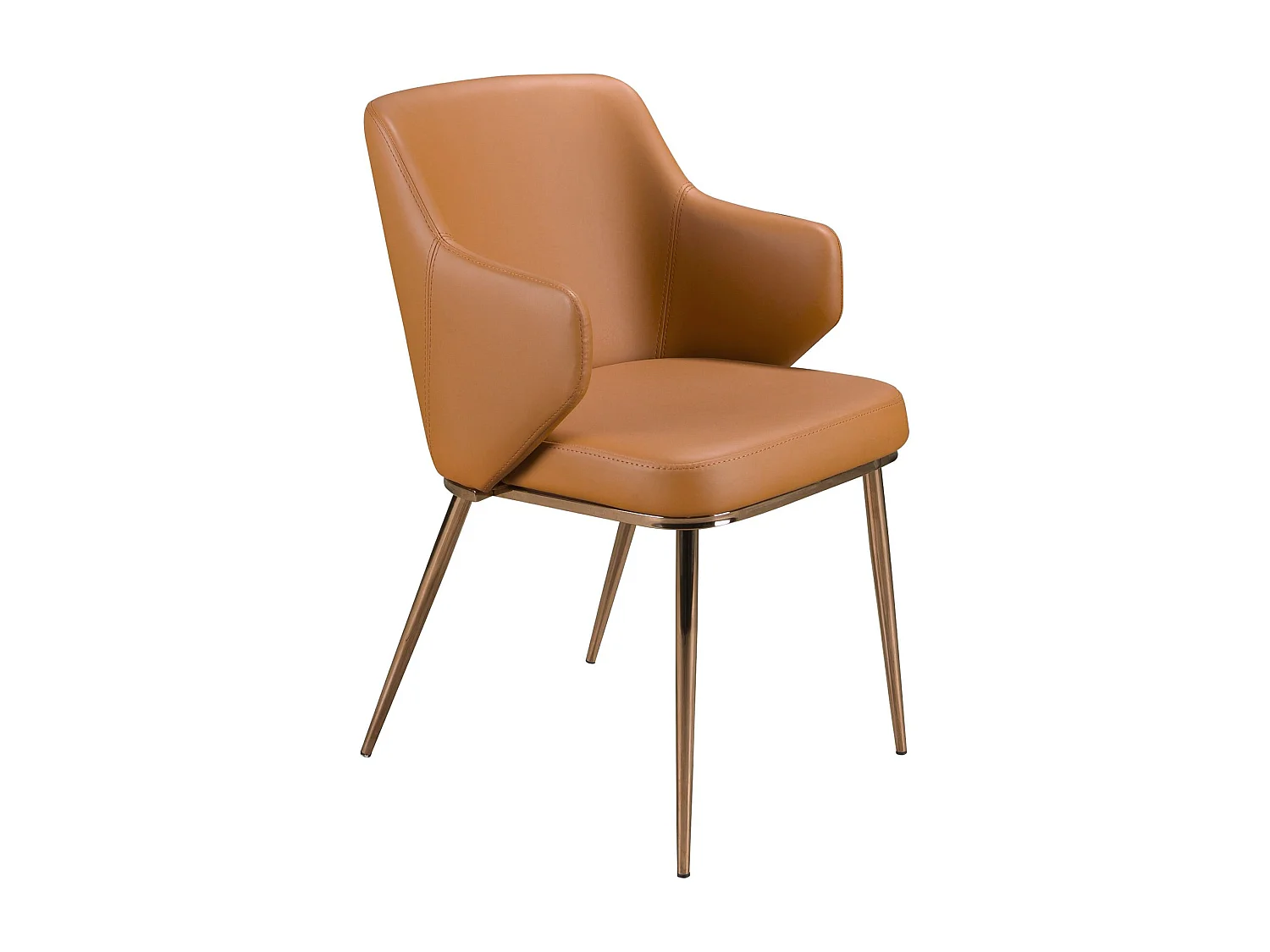 Chaise en similicuir marron 4162 ANGEL CERDA