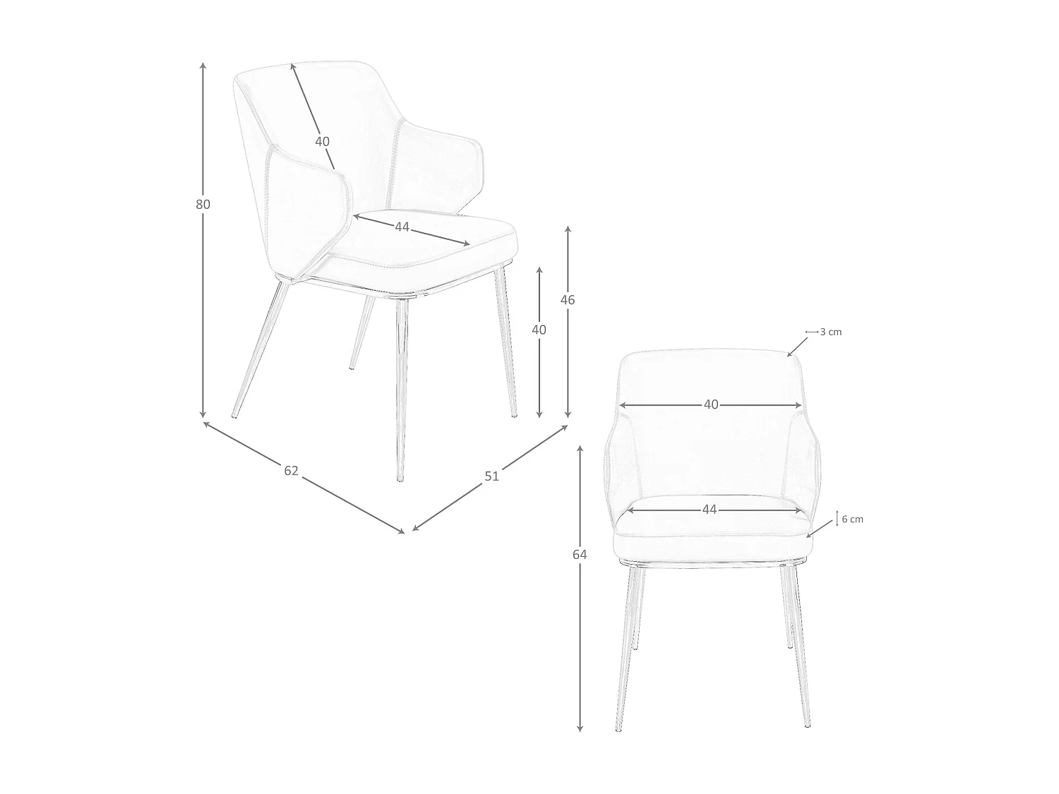 Chaise en similicuir marron 4162 ANGEL CERDA