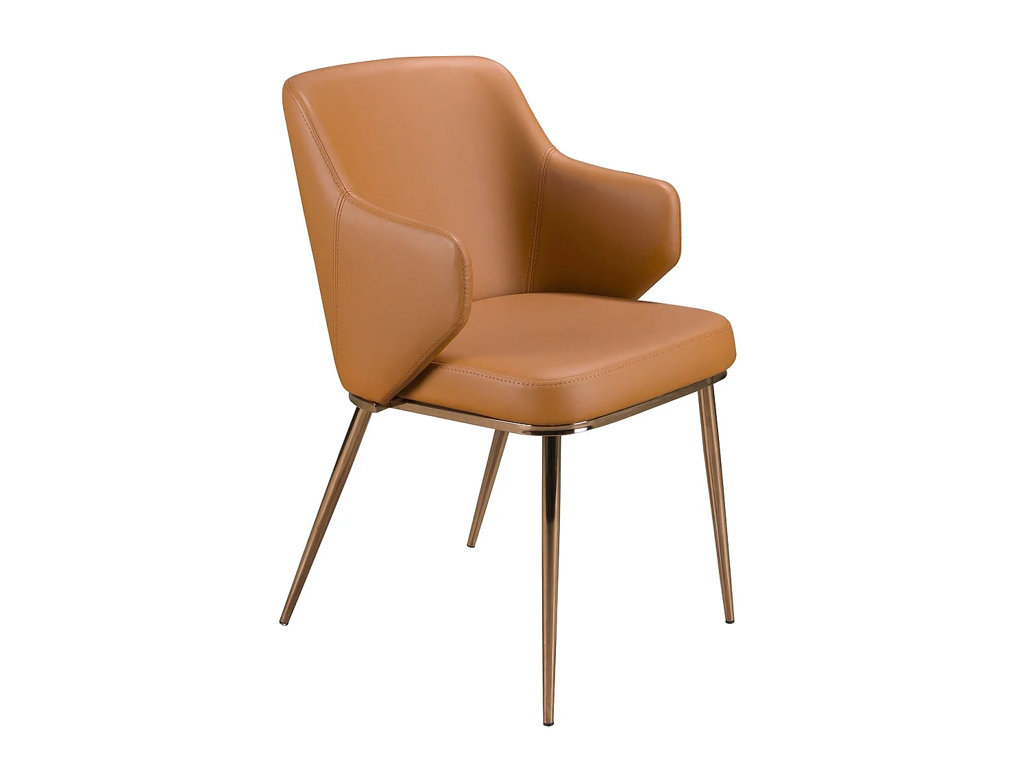 Chaise en similicuir marron 4162 ANGEL CERDA