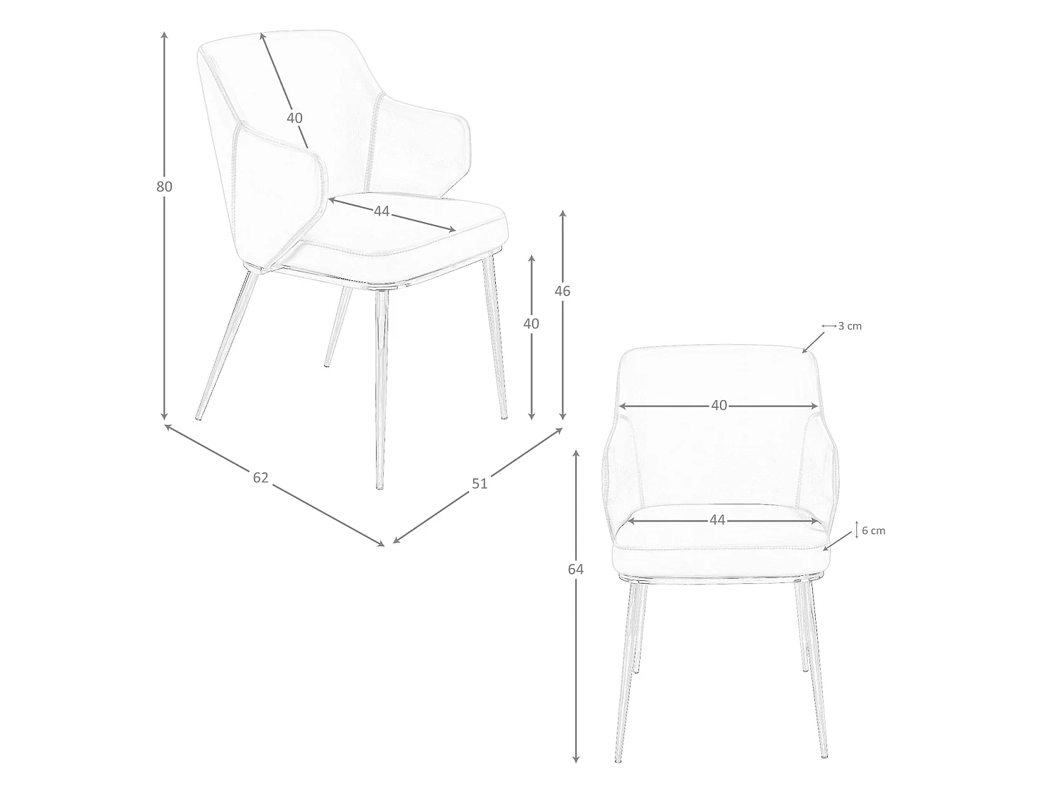 Chaise en similicuir marron 4162 ANGEL CERDA