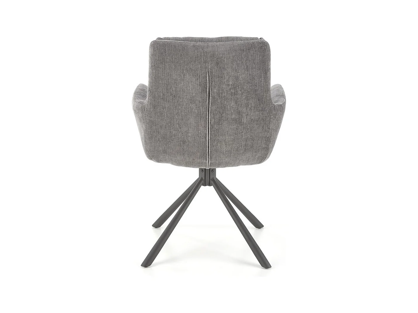 Sedia K495/Funzione girevole/Rivestimento in tessuto e metallo/Grigio