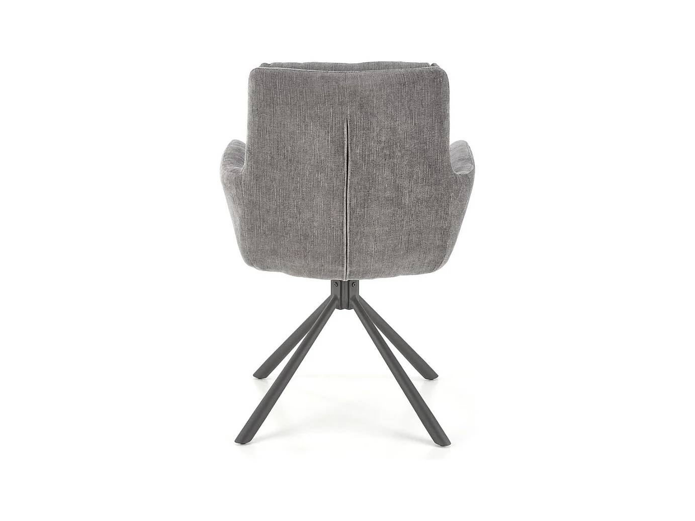 Sedia K495/Funzione girevole/Rivestimento in tessuto e metallo/Grigio
