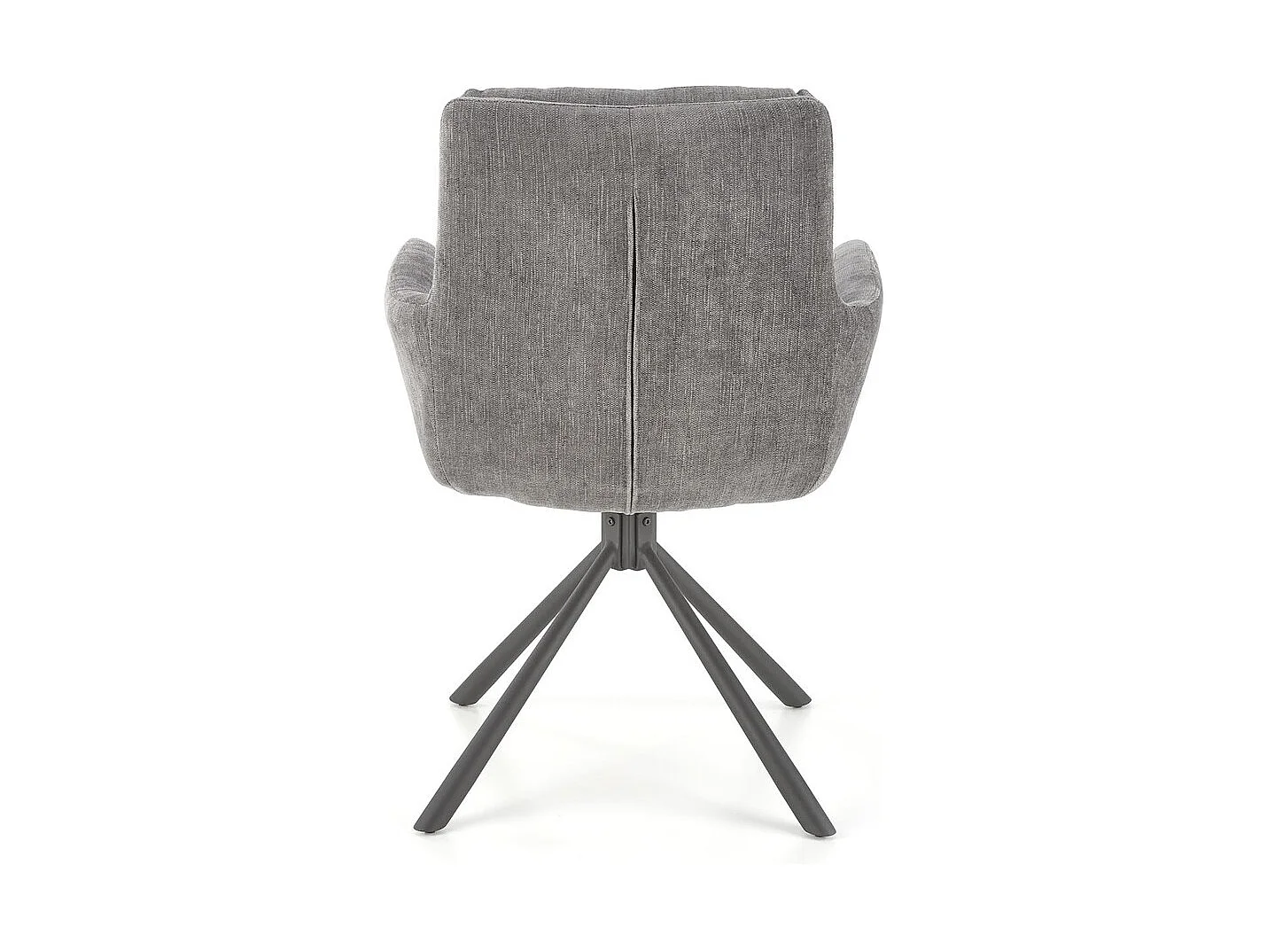 Sedia K495/Funzione girevole/Rivestimento in tessuto e metallo/Grigio
