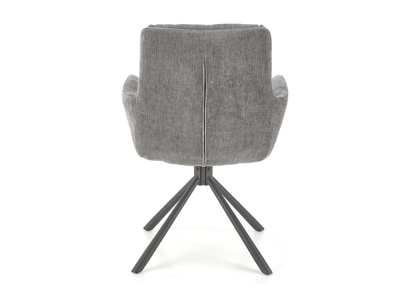 Sedia K495/Funzione girevole/Rivestimento in tessuto e metallo/Grigio