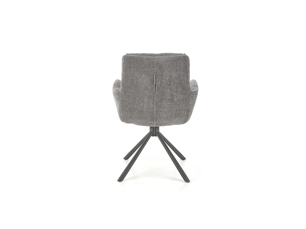 Chaise K495/Fonction pivotante/Revêtement tissu et métal/Gris
