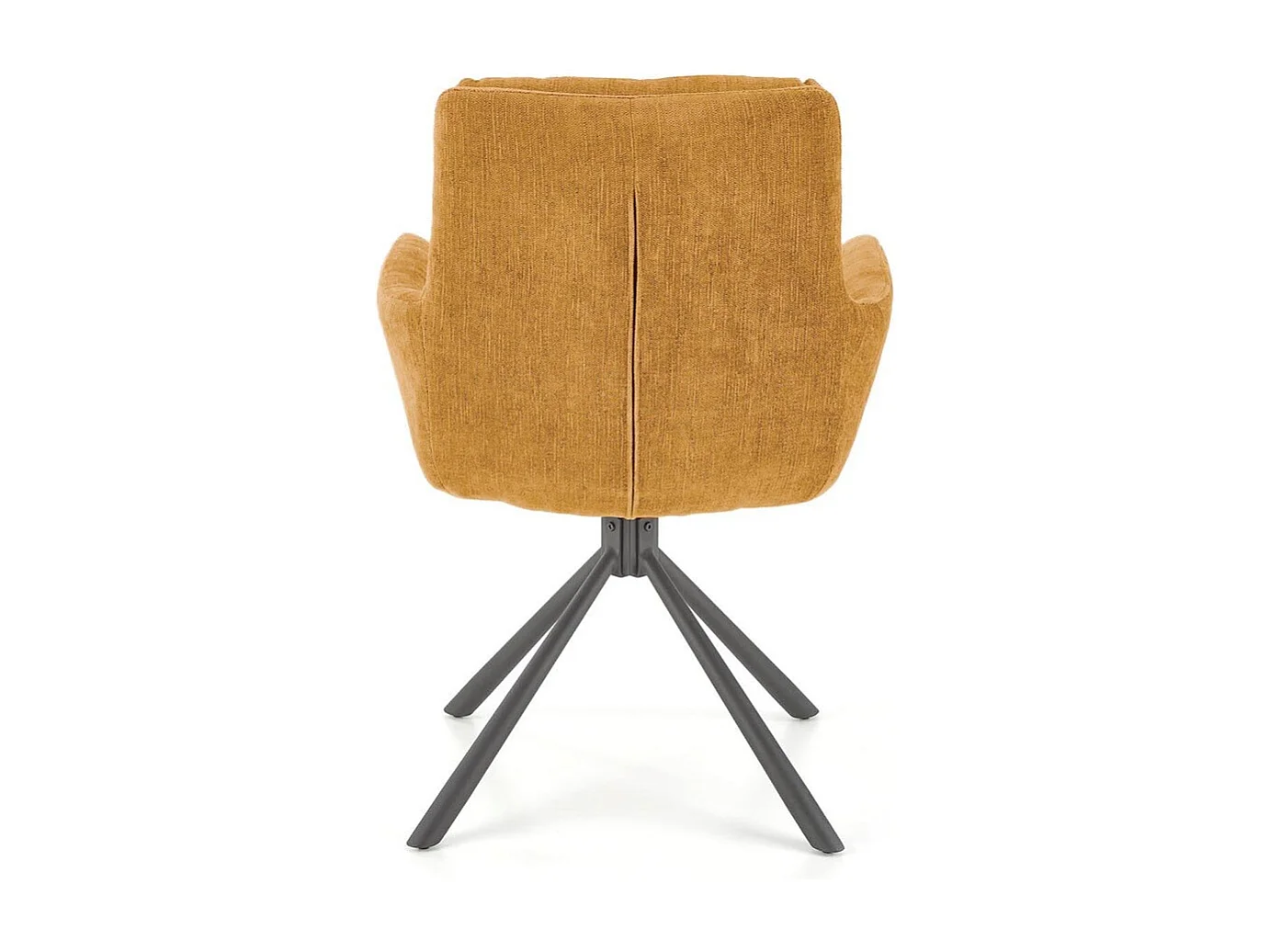 Sedia K495/Funzione girevole/Rivestimento in tessuto e metallo/Arancia