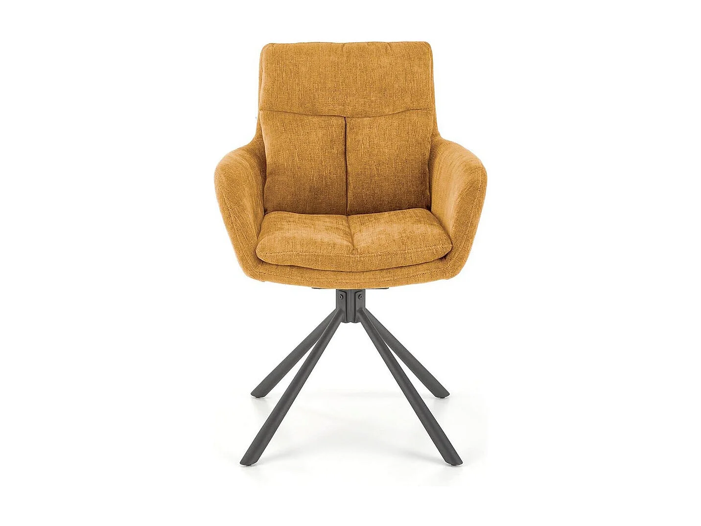 Sedia K495/Funzione girevole/Rivestimento in tessuto e metallo/Arancia