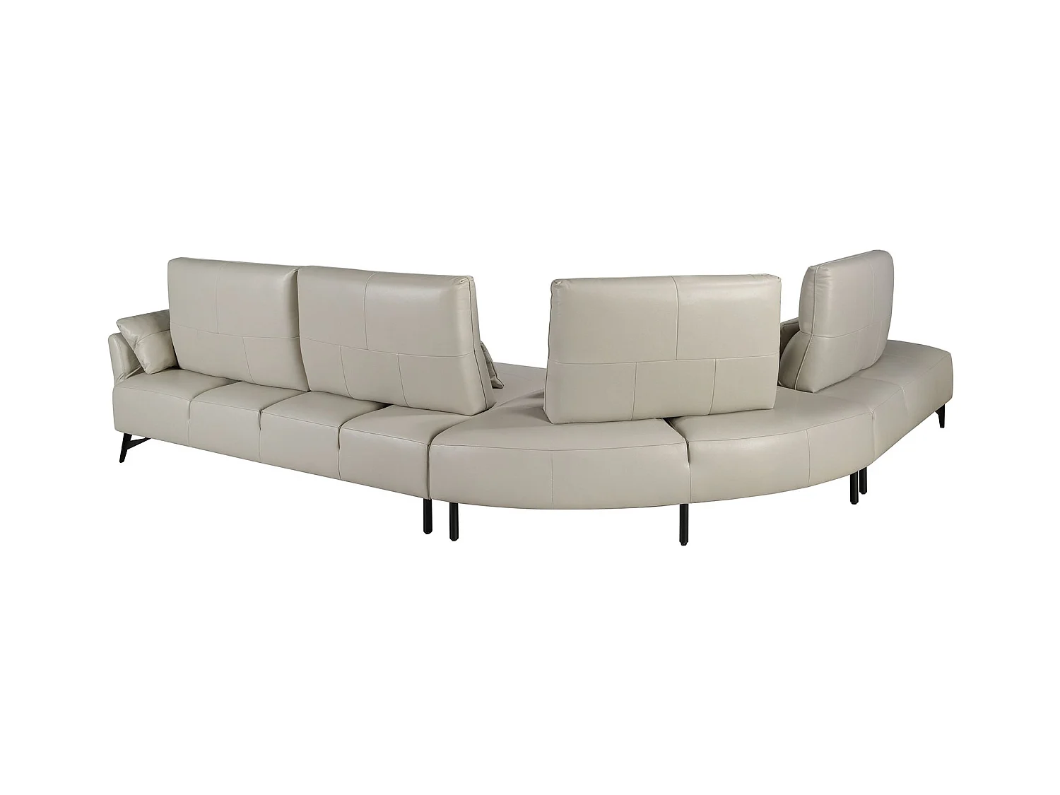 Lewy szezlong sofa piaskowa skóra 6214 ANGEL CERDA