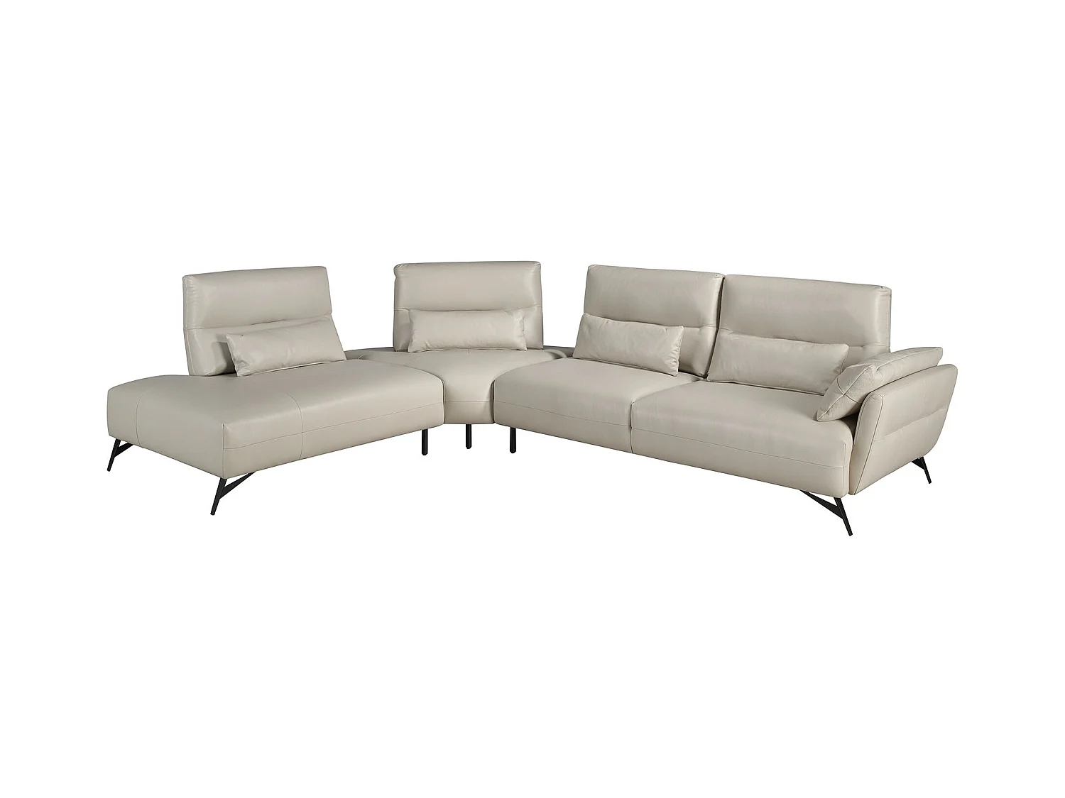 Linke chaise longue sofa sand leder 6214 ANGEL CERDA