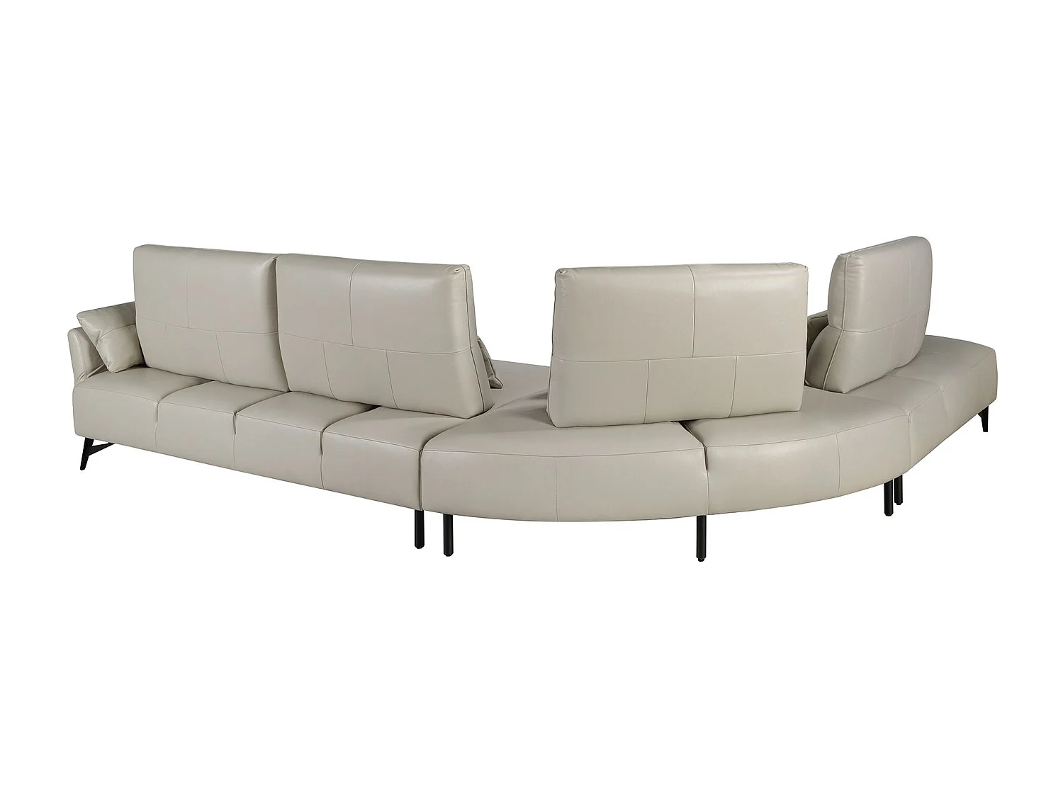 Canapé d'angle gauche cuir sable 6214 ANGEL CERDA