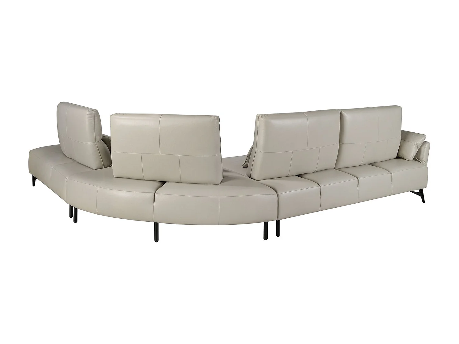 Prawy szezlong sofa piaskowa skóra 6213 ANGEL CERDA