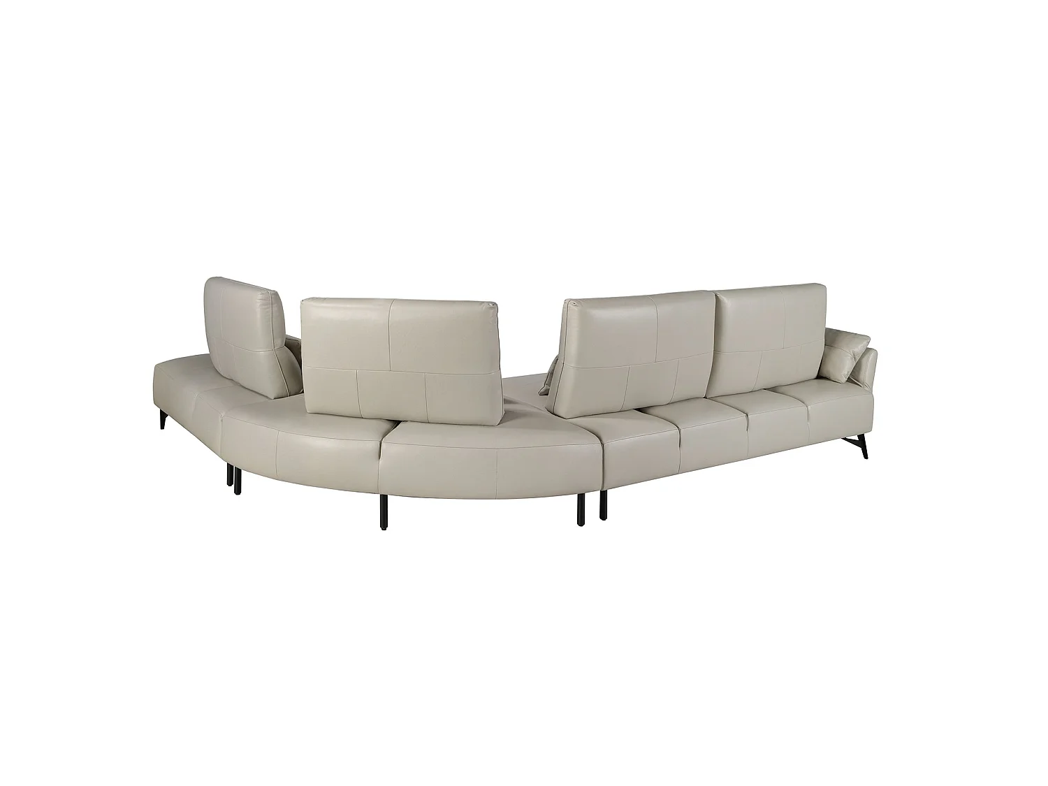 Prawy szezlong sofa piaskowa skóra 6213 ANGEL CERDA