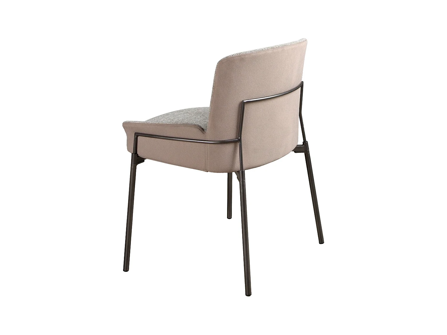 Chaise en tissu gris et velours marron 4171 ANGEL CERDA