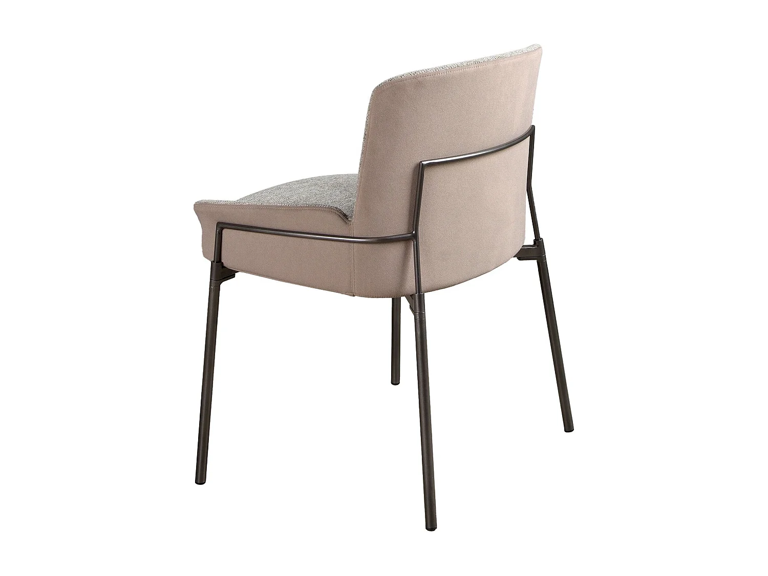 Chaise en tissu gris et velours marron 4171 ANGEL CERDA