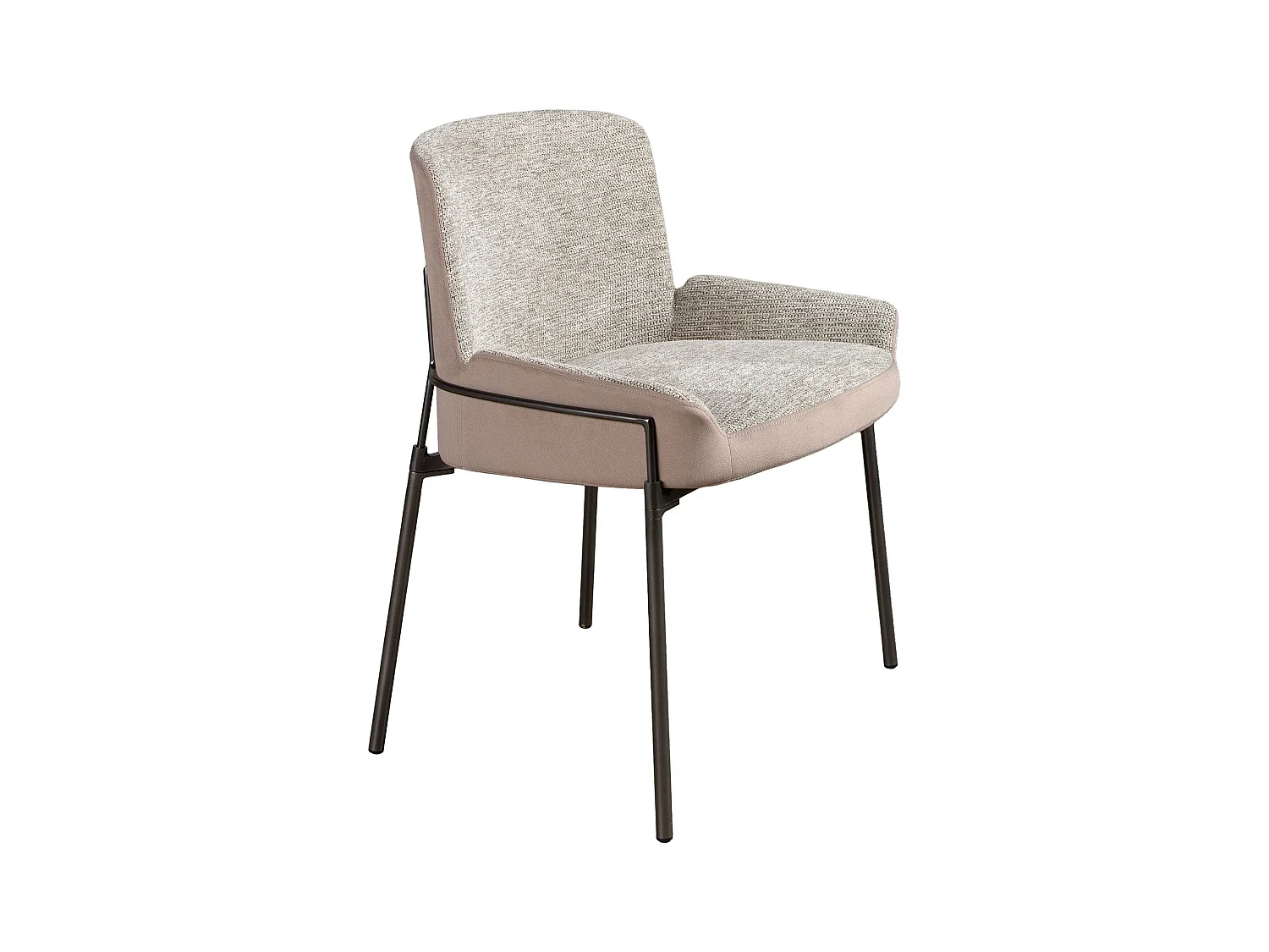 Chaise en tissu gris et velours marron 4171 ANGEL CERDA