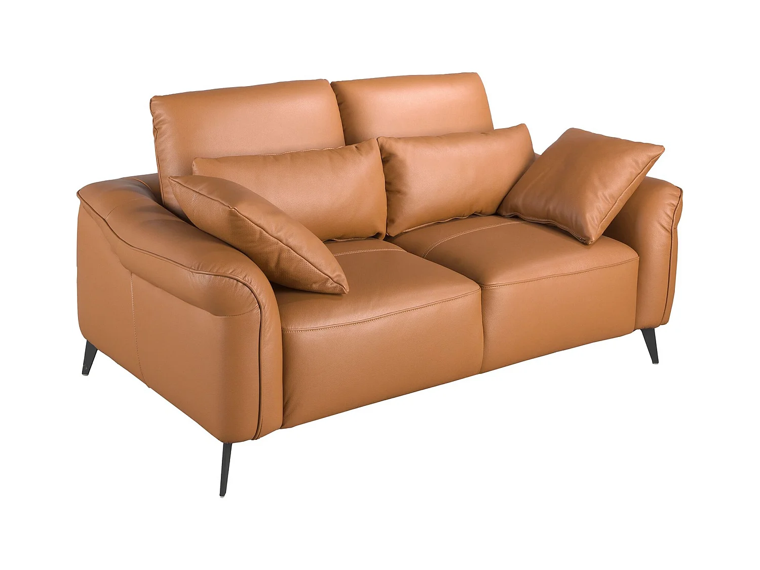 Canapé 2 places en cuir marron 6207 ANGEL CERDA