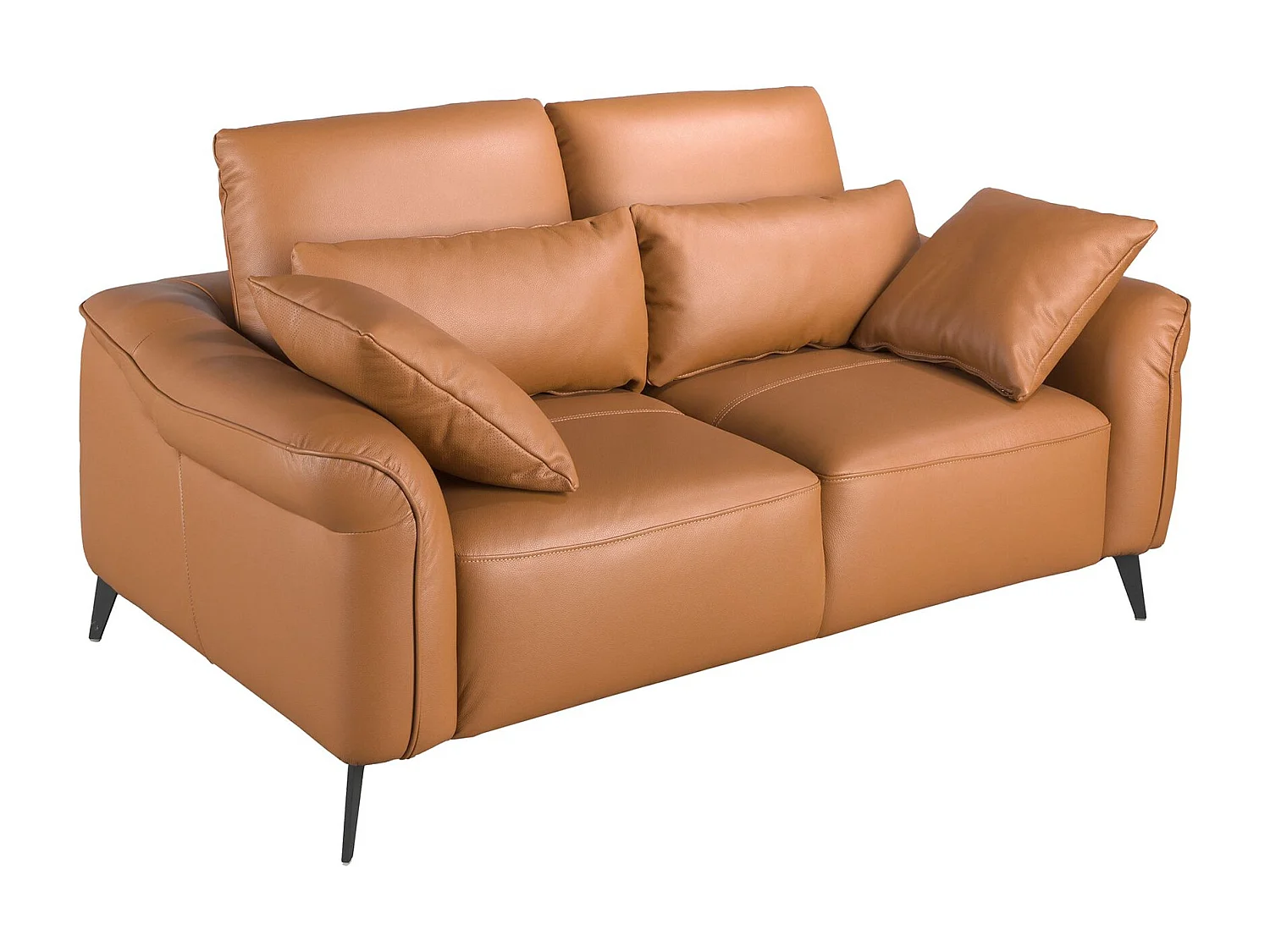 Canapé 2 places en cuir marron 6207 ANGEL CERDA