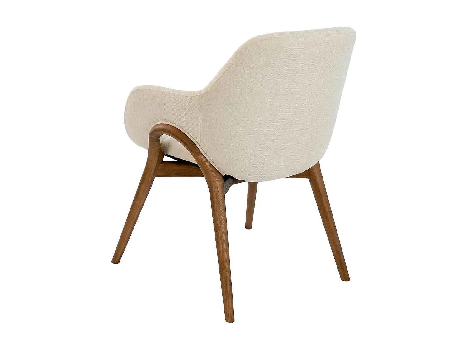 Beigefarbener Stoffstuhl