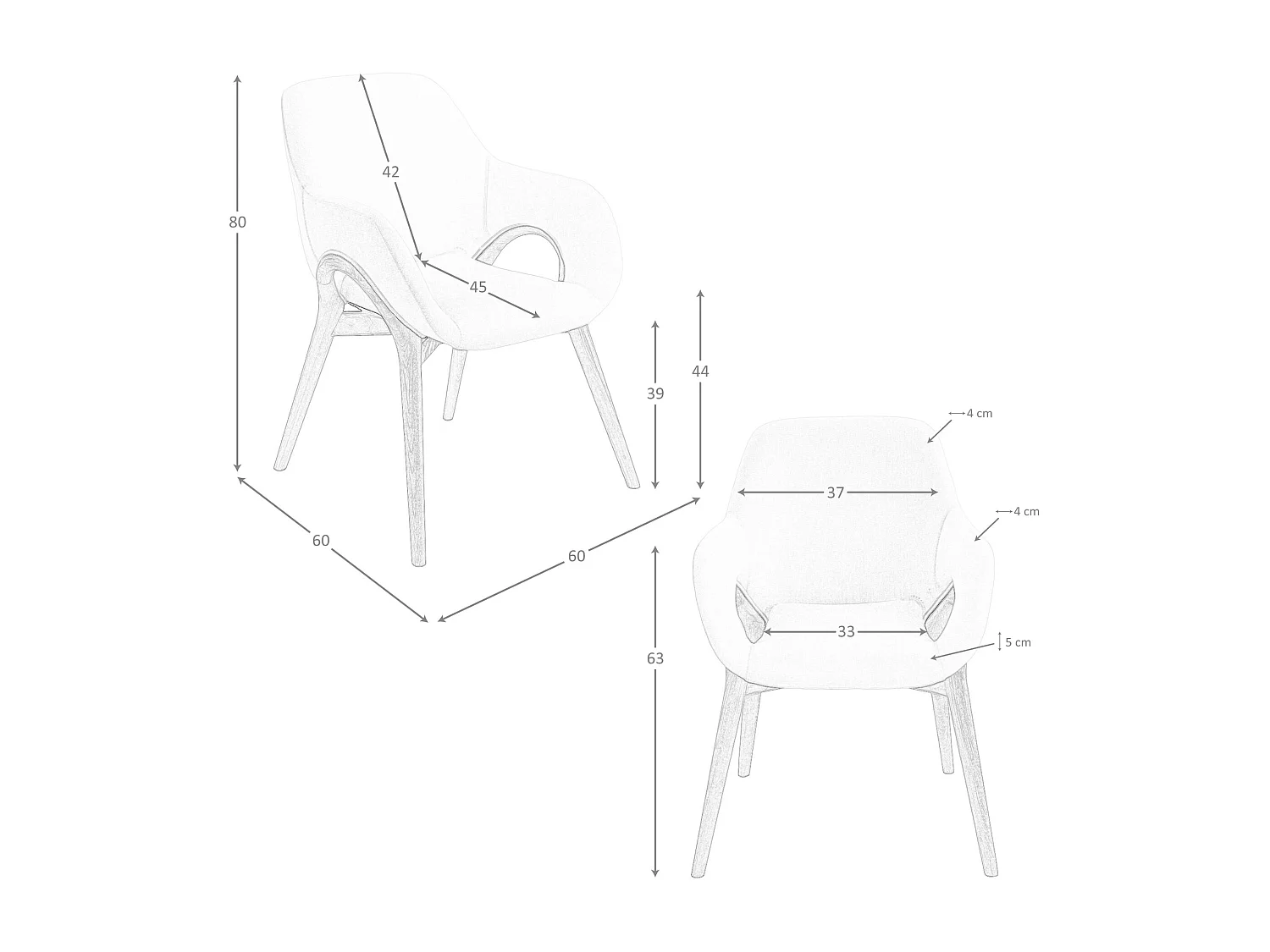 Beigefarbener Stoffstuhl