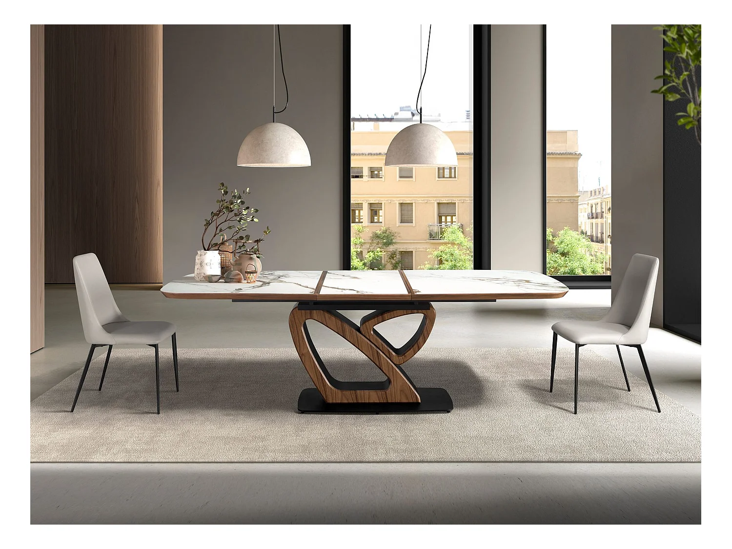 Chaise en similicuir gris clair 4184 ANGEL CERDA