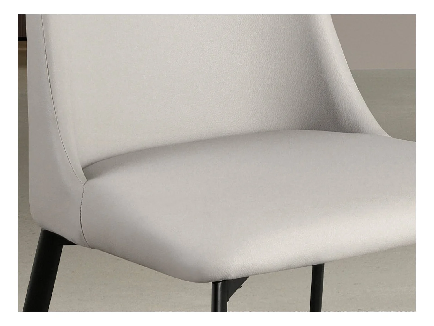 Chaise en similicuir gris clair 4184 ANGEL CERDA