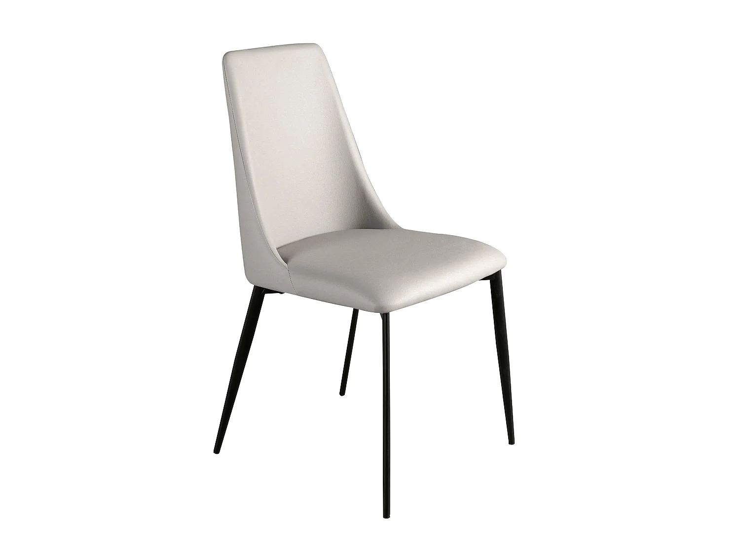Light grey leatherette chair 4184 ANGEL CERDA