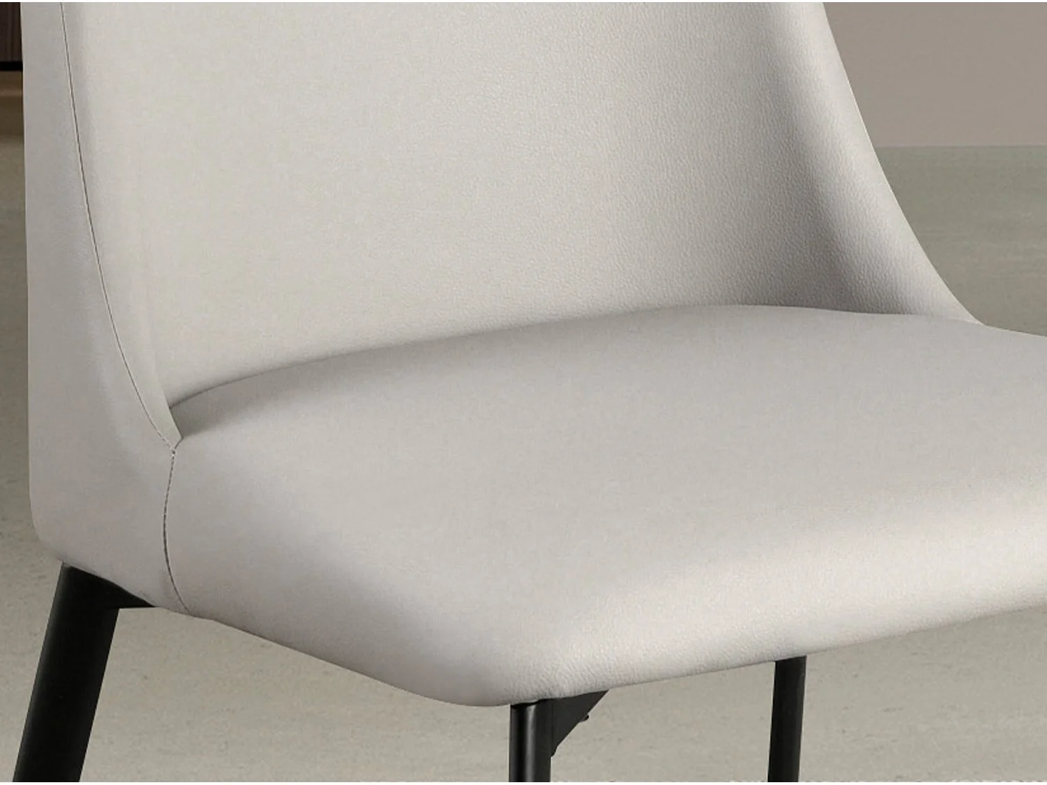 Light grey leatherette chair 4184 ANGEL CERDA