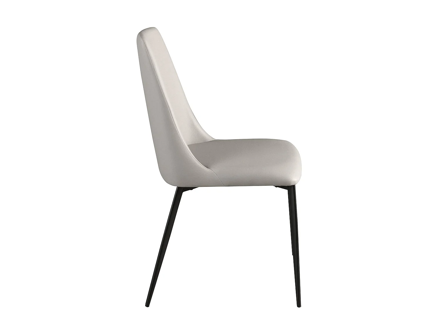 Light grey leatherette chair 4184 ANGEL CERDA