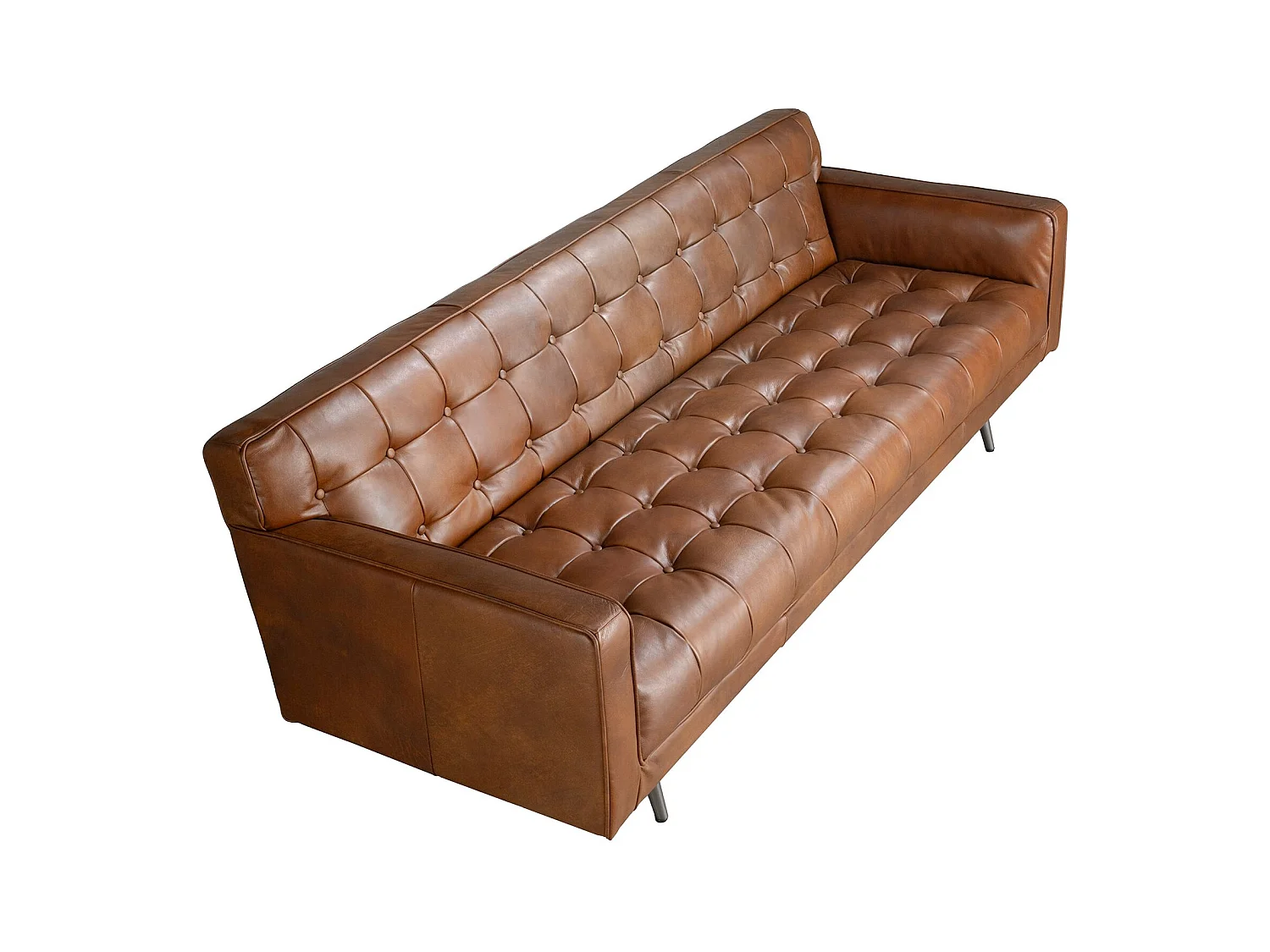 Canapé 3 places Chester en cuir marron foncé 6225 ANGEL CERDA