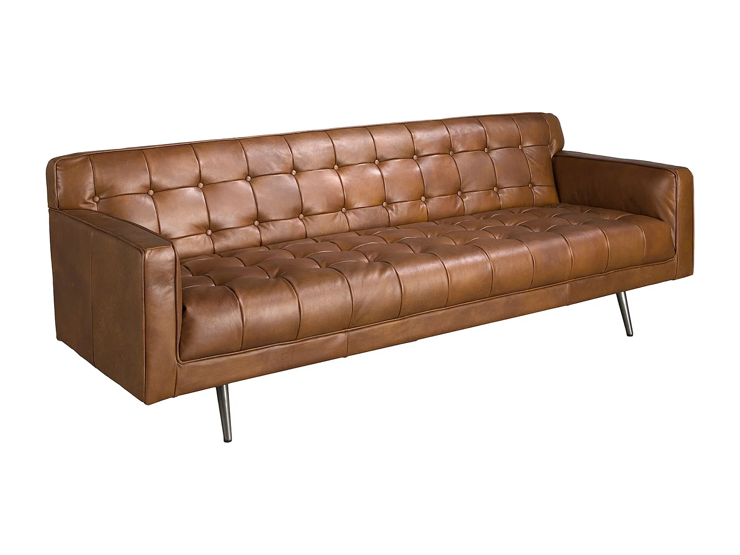 Canapé 3 places Chester en cuir marron foncé 6225 ANGEL CERDA