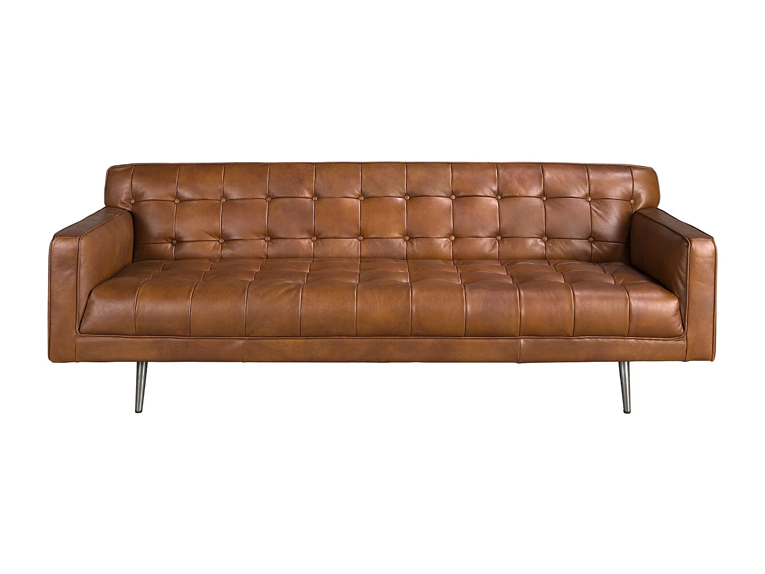 Canapé 3 places Chester en cuir marron foncé 6225 ANGEL CERDA