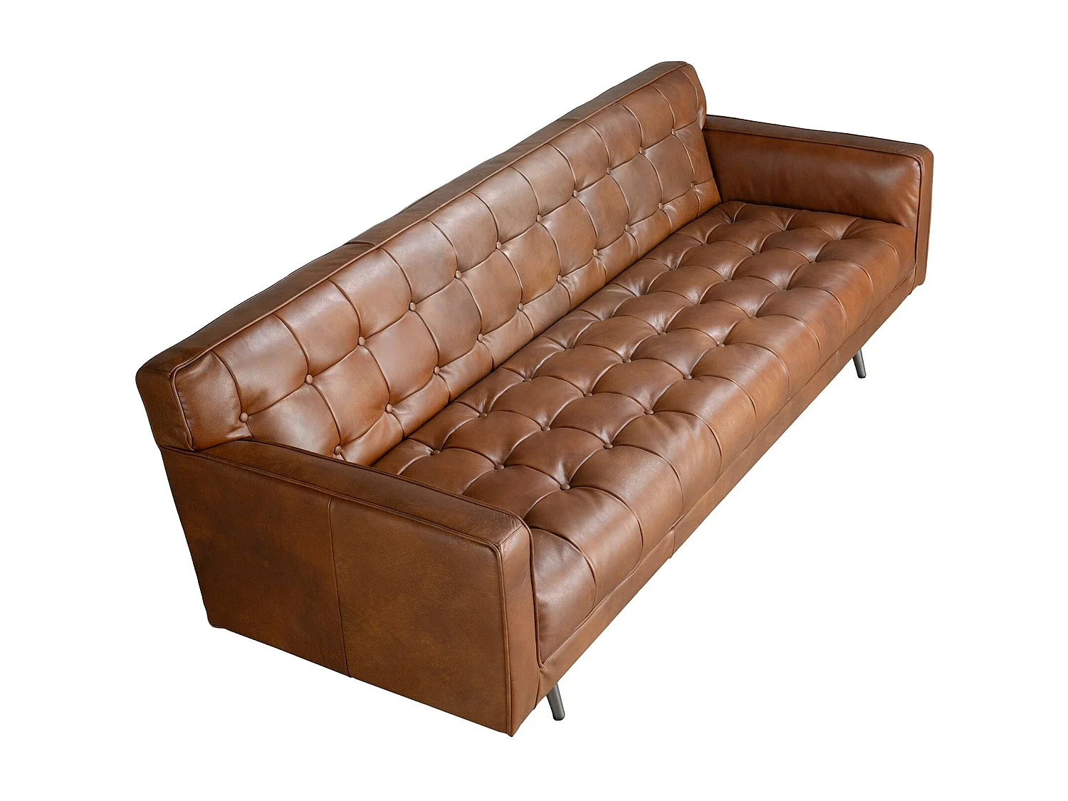 Canapé 3 places Chester en cuir marron foncé 6225 ANGEL CERDA