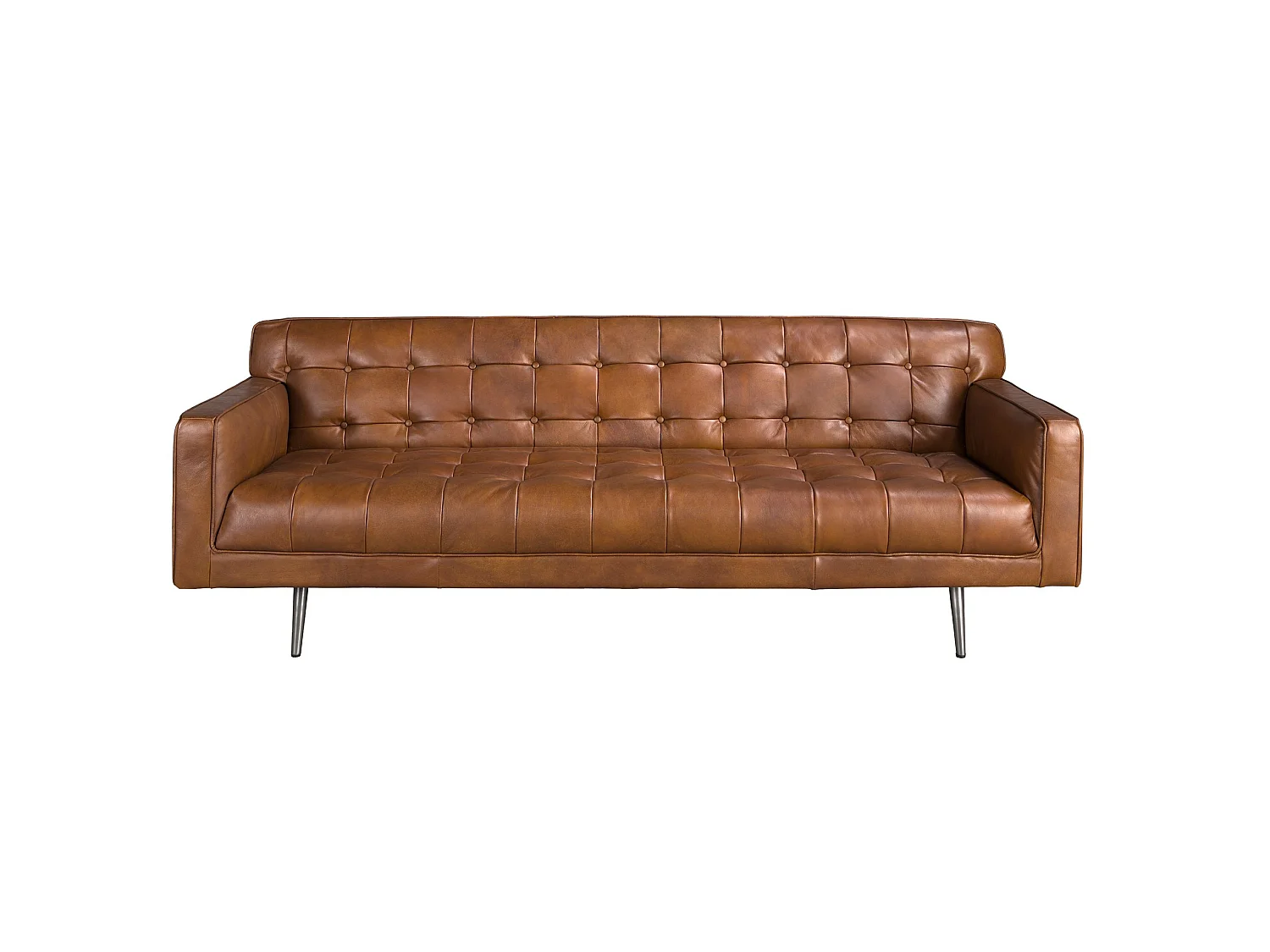 Canapé 3 places Chester en cuir marron foncé 6225 ANGEL CERDA