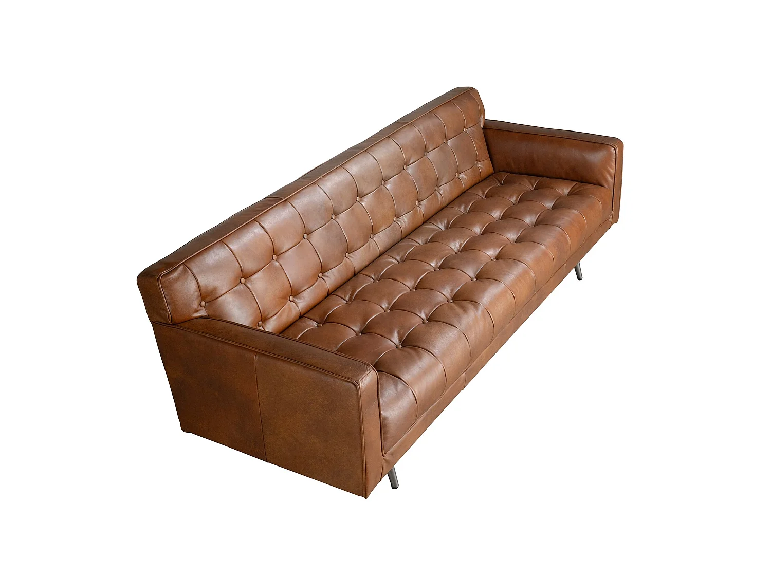 Canapé 3 places Chester en cuir marron foncé 6225 ANGEL CERDA