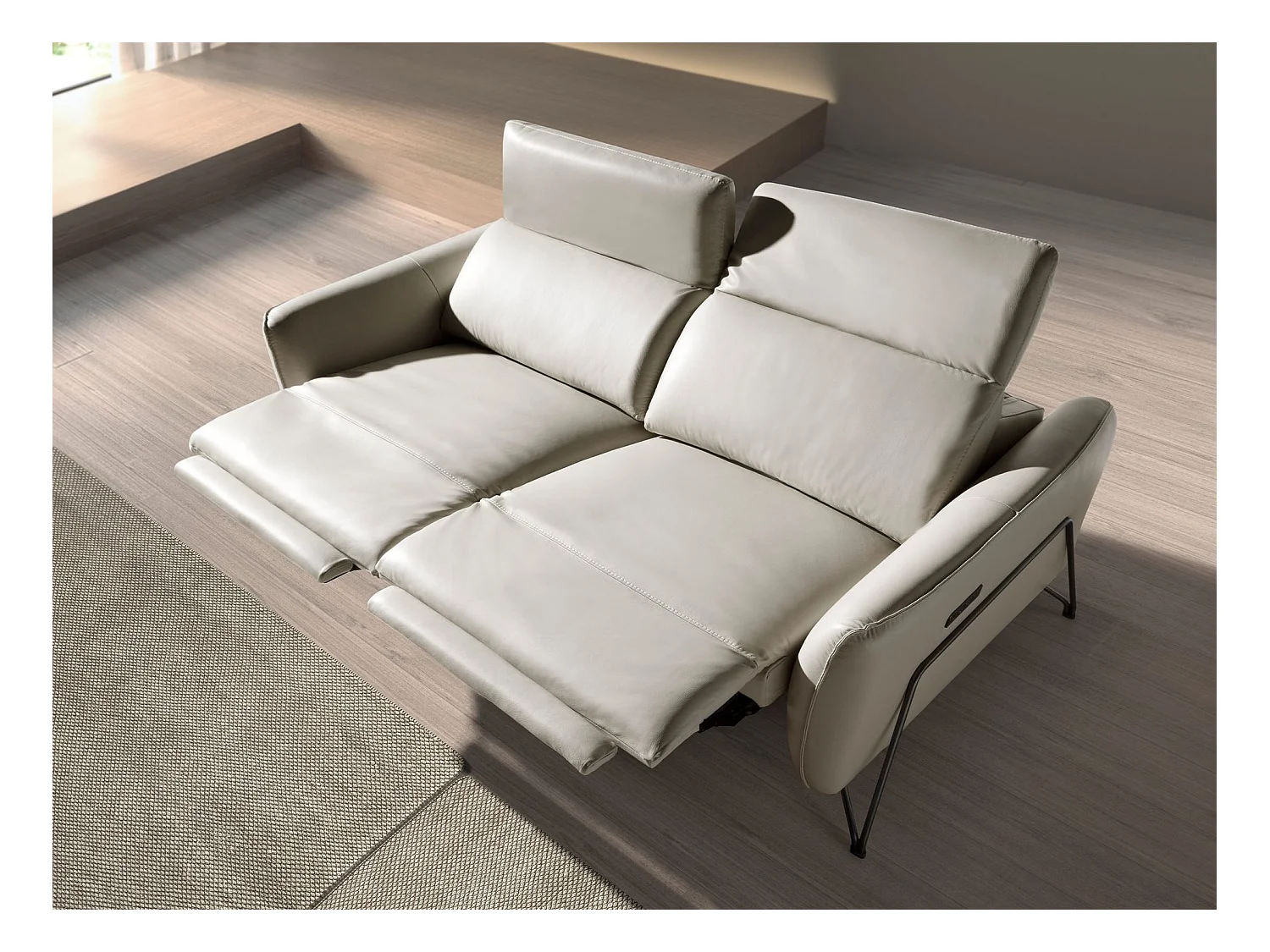 3-sitziges relaxsofa in leder sand 6264 ANGEL CERDA