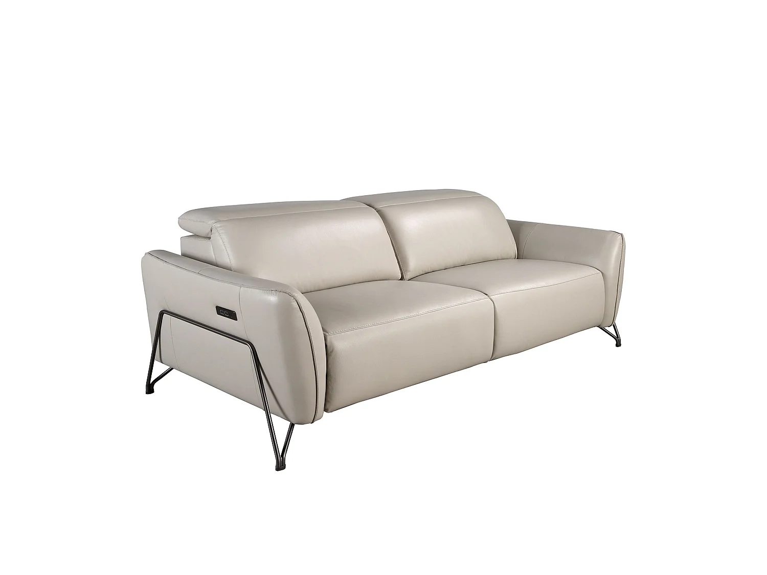 Canapé de relaxation 3 places en cuir sable 6264 ANGEL CERDA