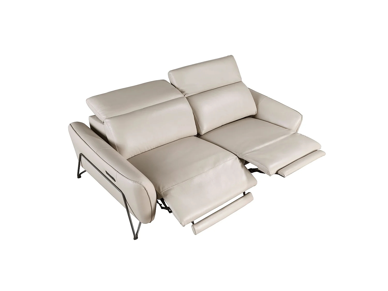 Canapé de relaxation 3 places en cuir sable 6264 ANGEL CERDA