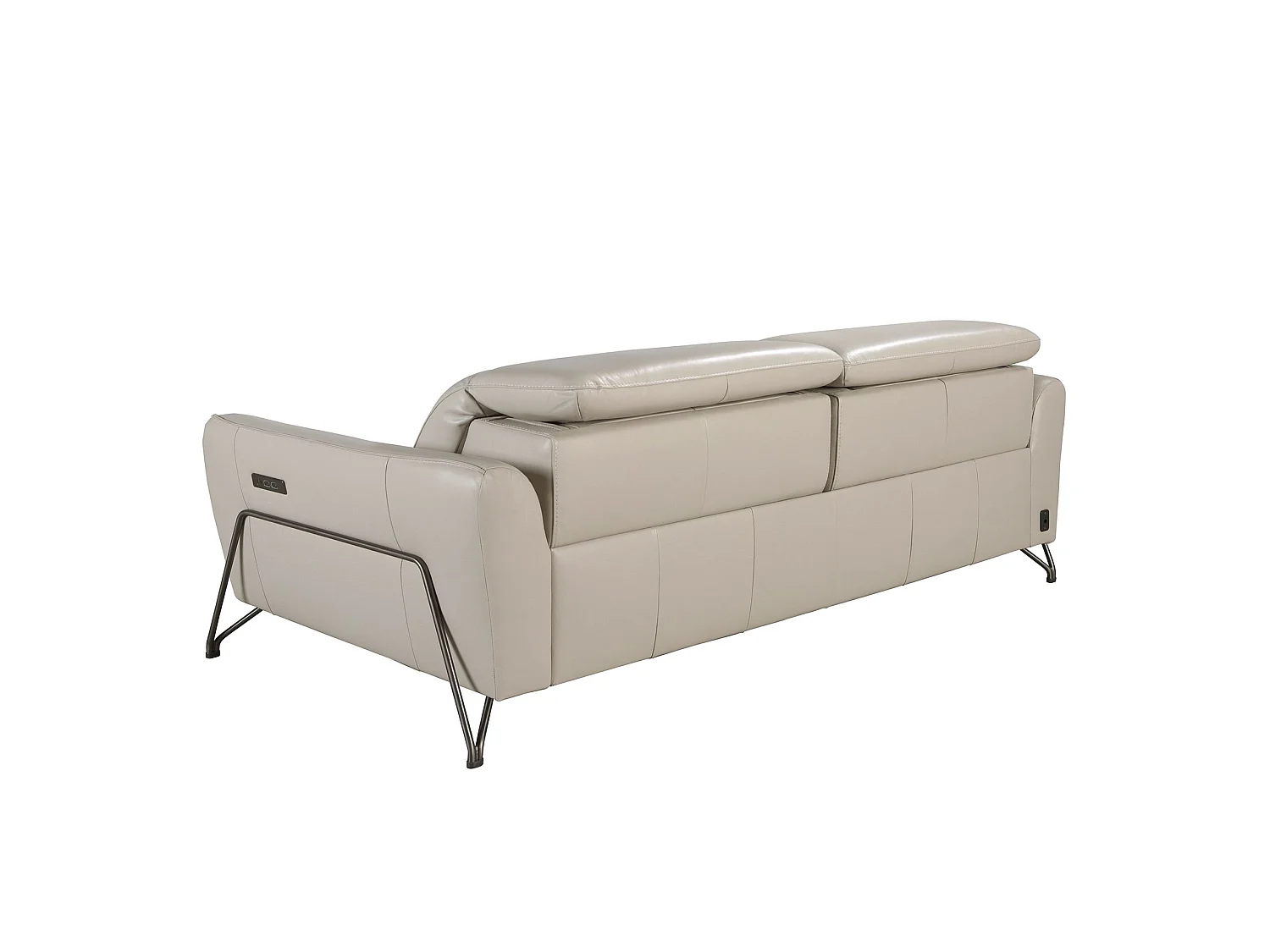 Divano relax a 3 posti in pelle sabbia 6264 ANGEL CERDA