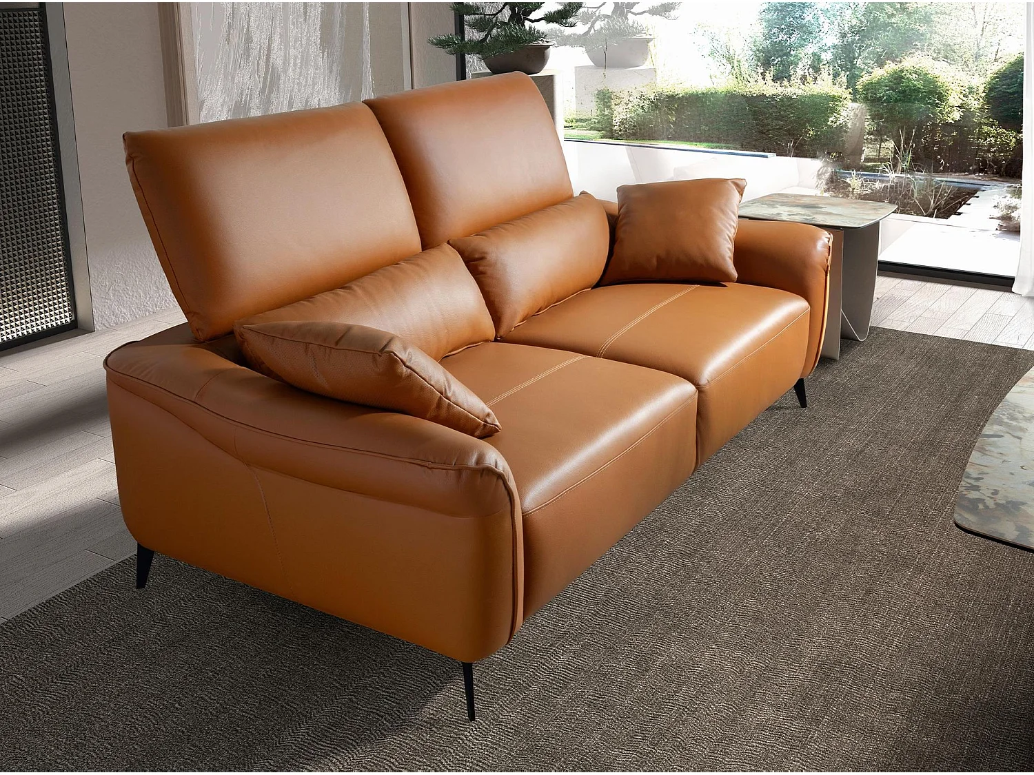 Sofa 3-osobowa brązowa skóra 6208 ANGEL CERDA