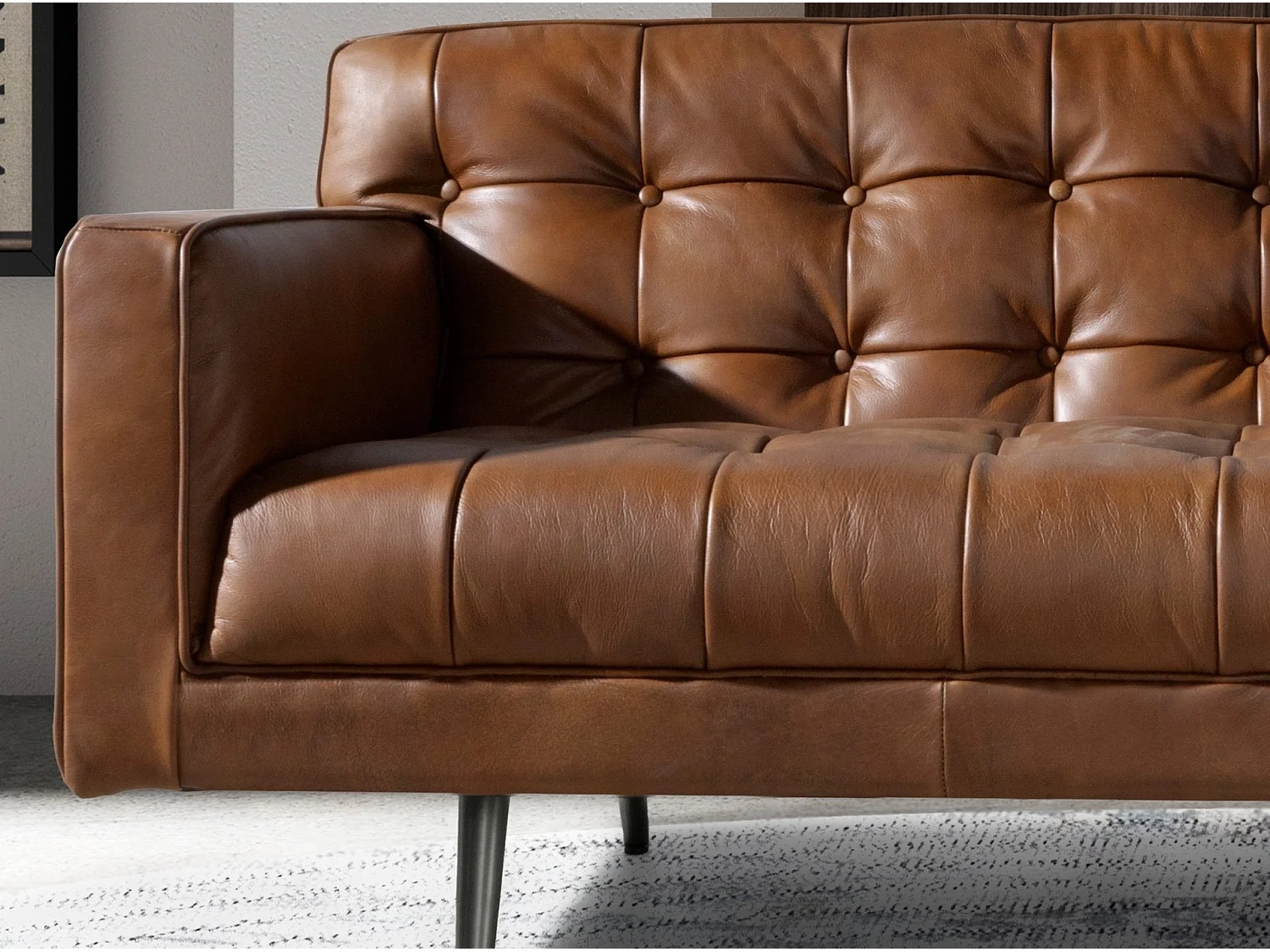 Chester 2-Sitzer-Sofa aus dunkelbraunem Leder 6224 ANGEL CERDA