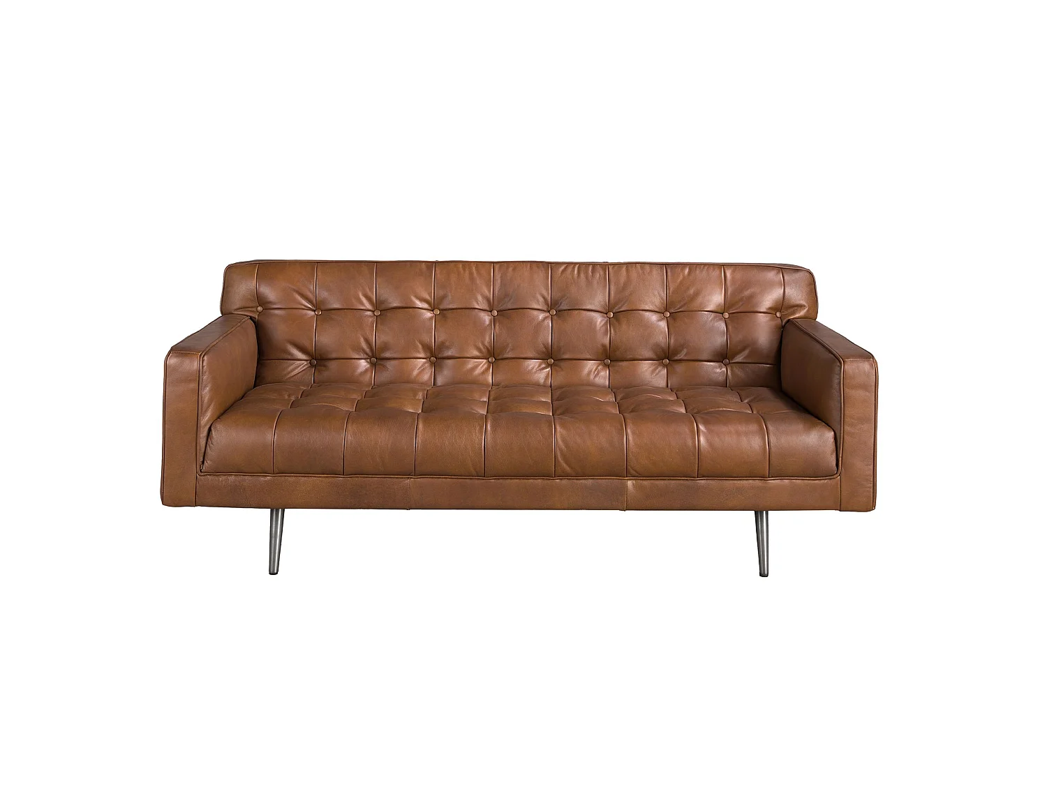 Canapé 2 places Chester en cuir marron foncé 6224 ANGEL CERDA