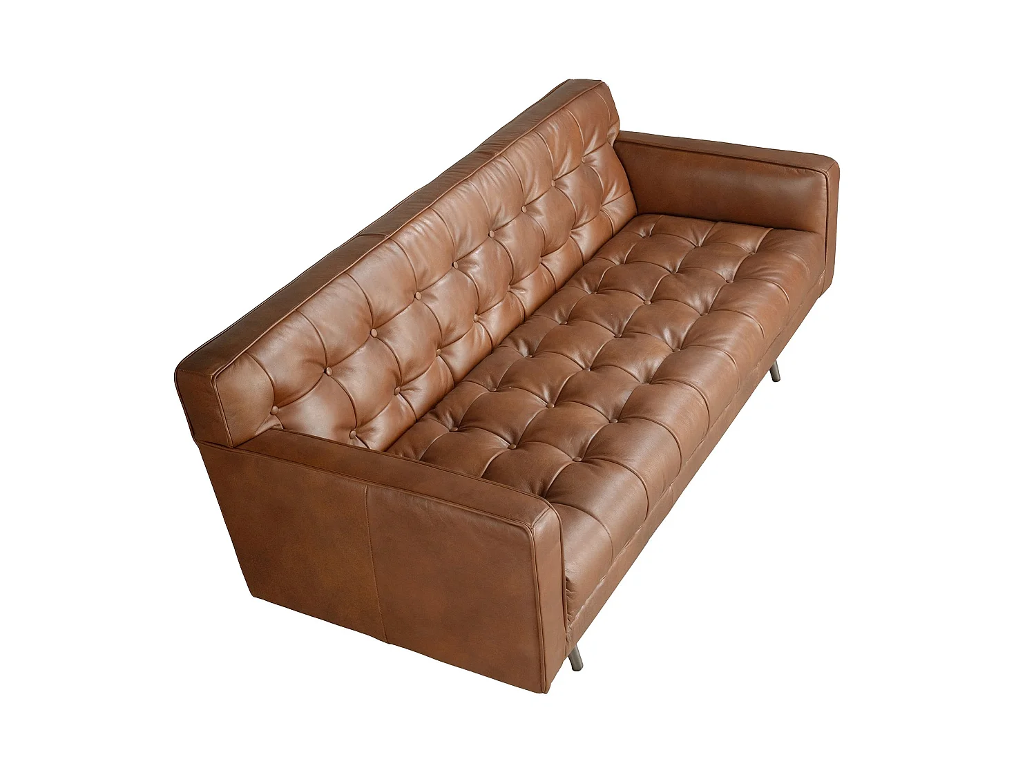 Canapé 2 places Chester en cuir marron foncé 6224 ANGEL CERDA