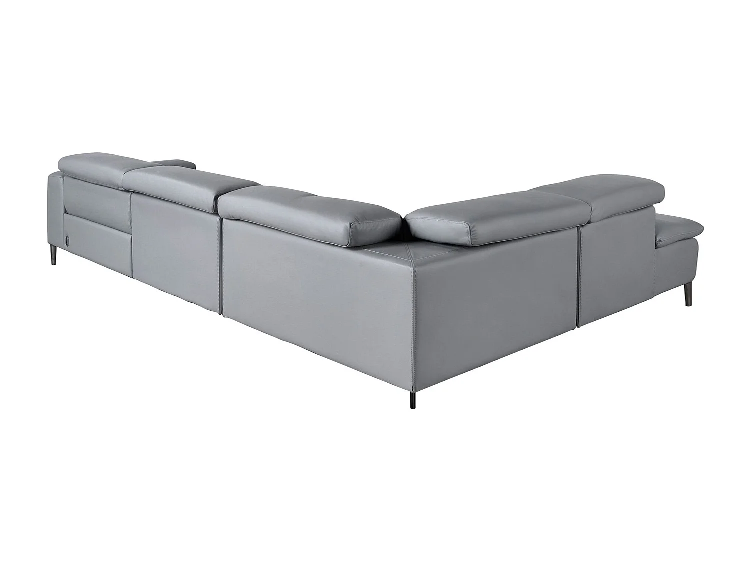 Canapé d'angle relax gauche en cuir gris 6218 ANGEL CERDA