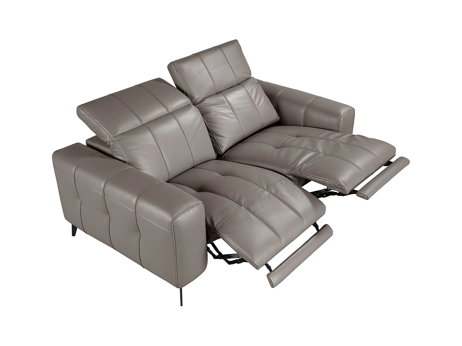 Canapé de relaxation 2 places en cuir gris 6209 ANGEL CERDA