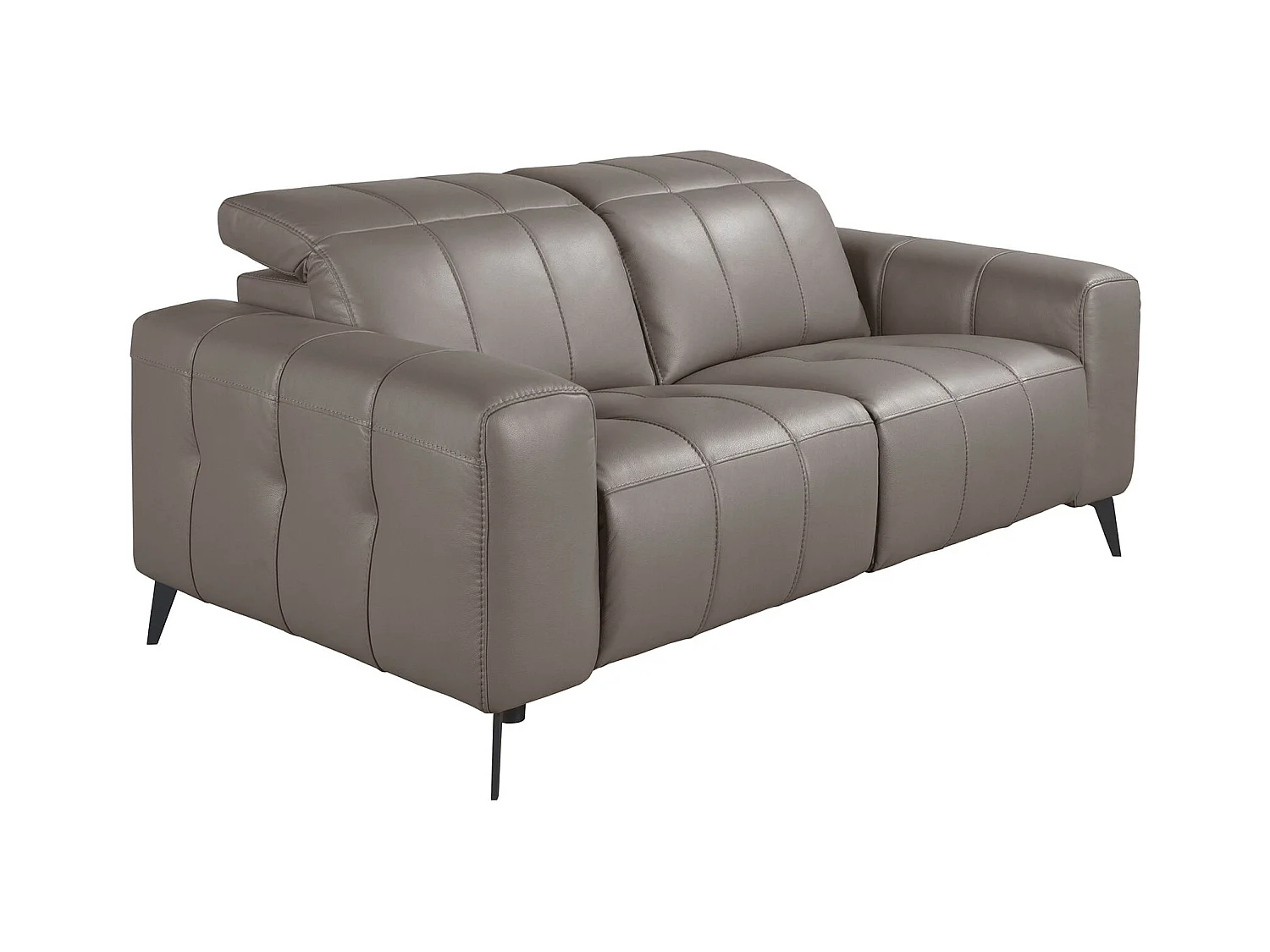 Canapé de relaxation 2 places en cuir gris 6209 ANGEL CERDA