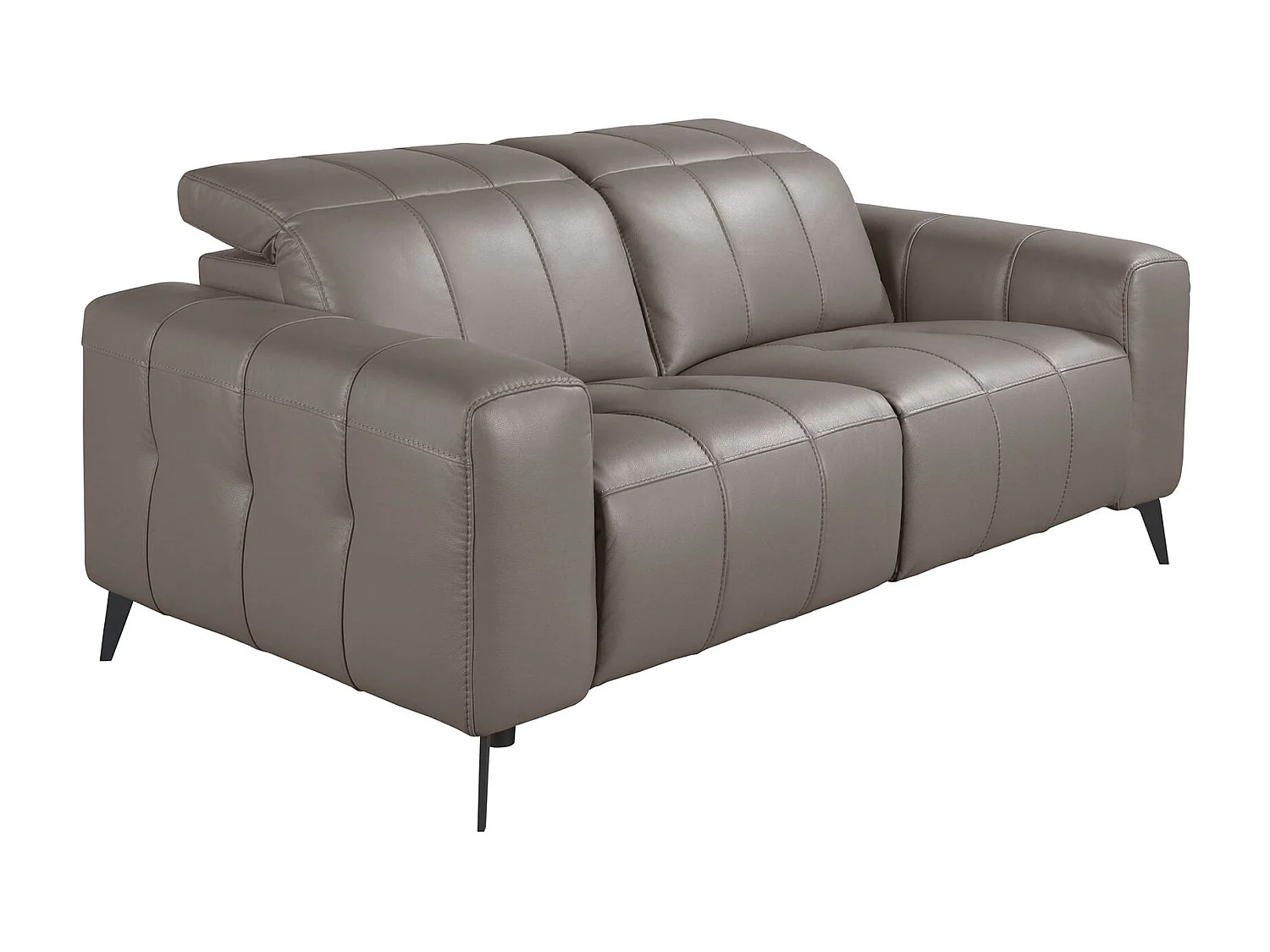 Canapé de relaxation 2 places en cuir gris 6209 ANGEL CERDA