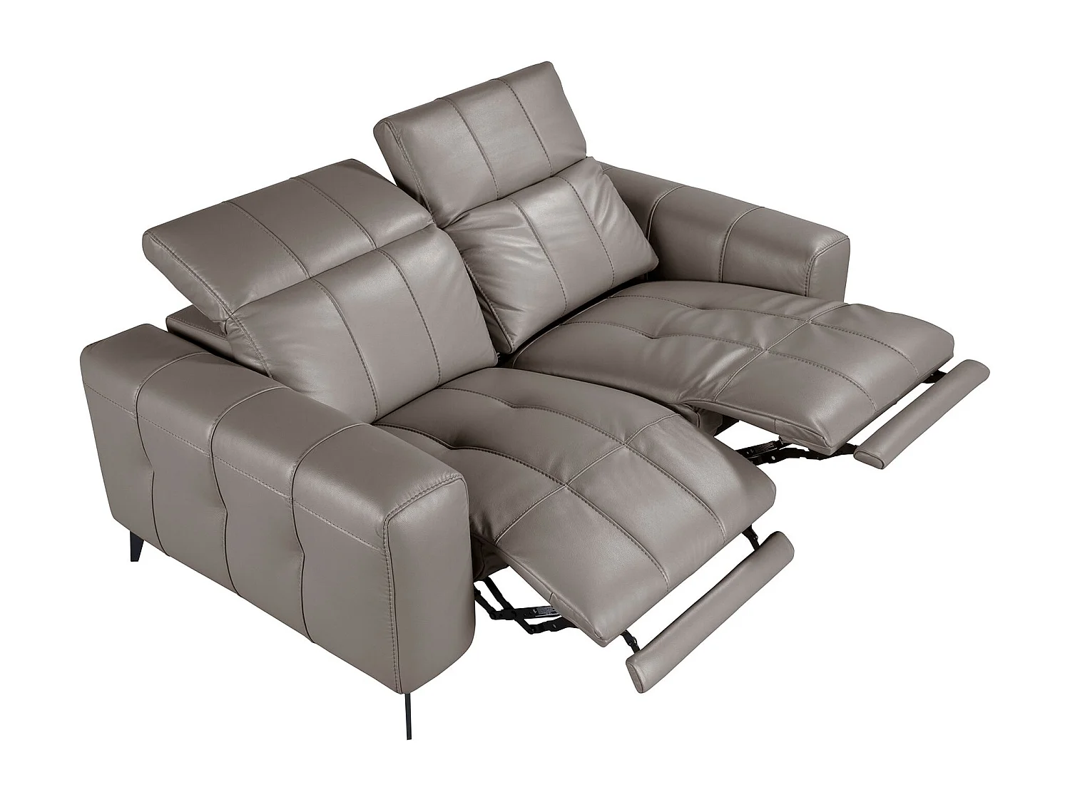 Canapé de relaxation 2 places en cuir gris 6209 ANGEL CERDA