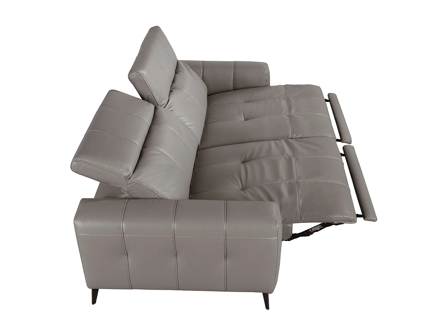 Canapé de relaxation 2 places en cuir gris 6209 ANGEL CERDA