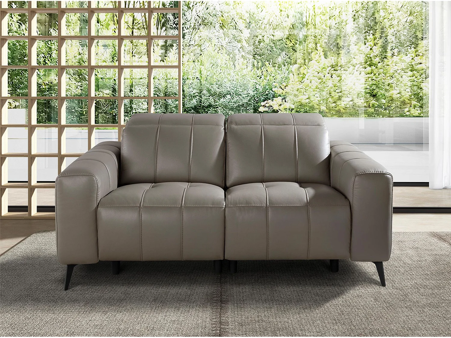 2-sitziges relaxsofa in leder grau 6209 ANGEL CERDA