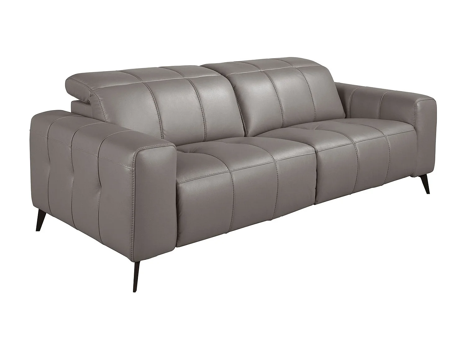 Canapé relax 3 places en cuir gris 6210 ANGEL CERDA